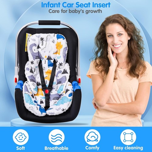 Inserto de asiento de coche para bebé 2 en 1 reversible cojín de asiento de coche para bebé recién nacido - Imagen 3 de 7
