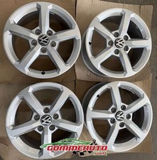 4 CERCHI IN LEGA 16 ORIGINALI VW 6.5X16 5X112 ET43 SILV. GOLF 6/7/8 SMONTA