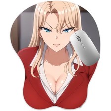 3D Mousepad Oppai Mouse pad with Wrist Rest Pain Relief Anime Manga pad Reika