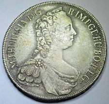 Austria 1762 Maria Theresa Thaler Large Silver Hungary Dollar Antique 1500s Coin