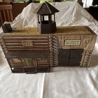 U.S. Cavalry Supply vintage Western fort playset building w/ doors & watchtower