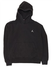 JORDAN maglione uomo con cappuccio piccolo nero cotone DM02