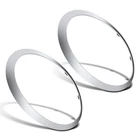 Set Left & Right Chrome Headlight Trim Ring FIT 2014-2019 Mini Cooper