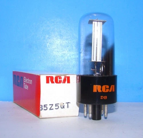 35Z5GT 1970 NOS RCA amplifier radio audio vintage electron vacuum tube tested