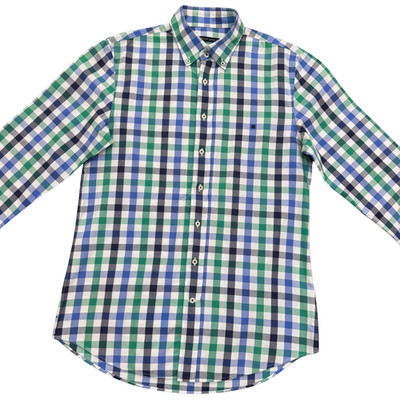 Camisa Purificación García Hombre Talla M Cuadros Algodón 100% Manga Larga