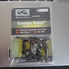 Saunders Combo Points 5/16 55 gr. 12 pk Arrow Field Tip # 9651