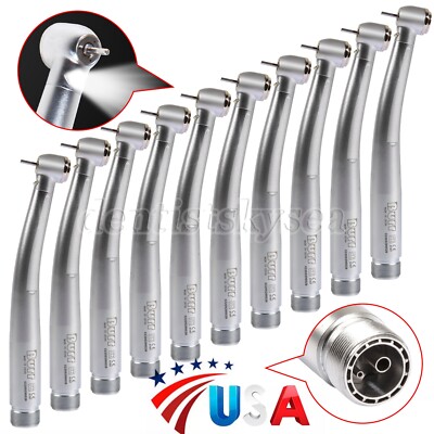 10X NSK Style Dental Fiber Optic LED E-generator Handpiece High Speed Turbine 2H