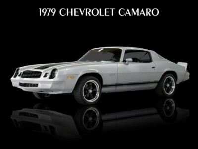 1979 Chevrolet Camaro in Silver & Black NEW Metal Sign: 9x12'' Ships Free