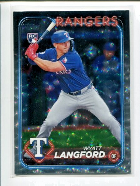 Wyatt Langford 2024 Topps Update Silver Crackle Foilboard #US151 ⚾ RC