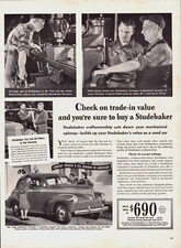 Vintage 1940 Studebaker Champion Check Your Trade In Value Advertisment