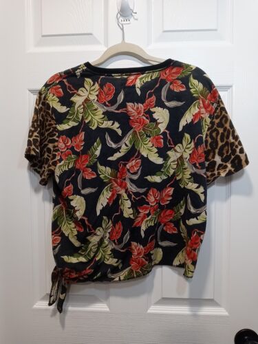 Camicia Ralph Lauren Denim & Supply donna nera MED cravatta laterale floreale manica corta - Foto 2 di 8