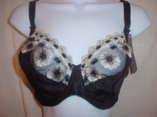 Wacoal 85532 Vintage Pretty and Polished Underwire Bra 34G Black NWT