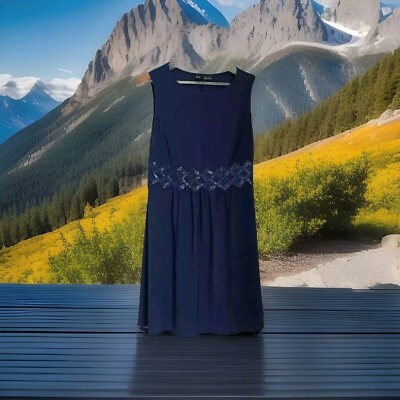 BODYFLIRT Womens Sleeveless Navy Formal Dress Size M