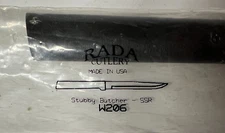 Rada W206 Stubby Butcher Knife 5-3/8” Blade Black Handle SSR Stainless USA Made