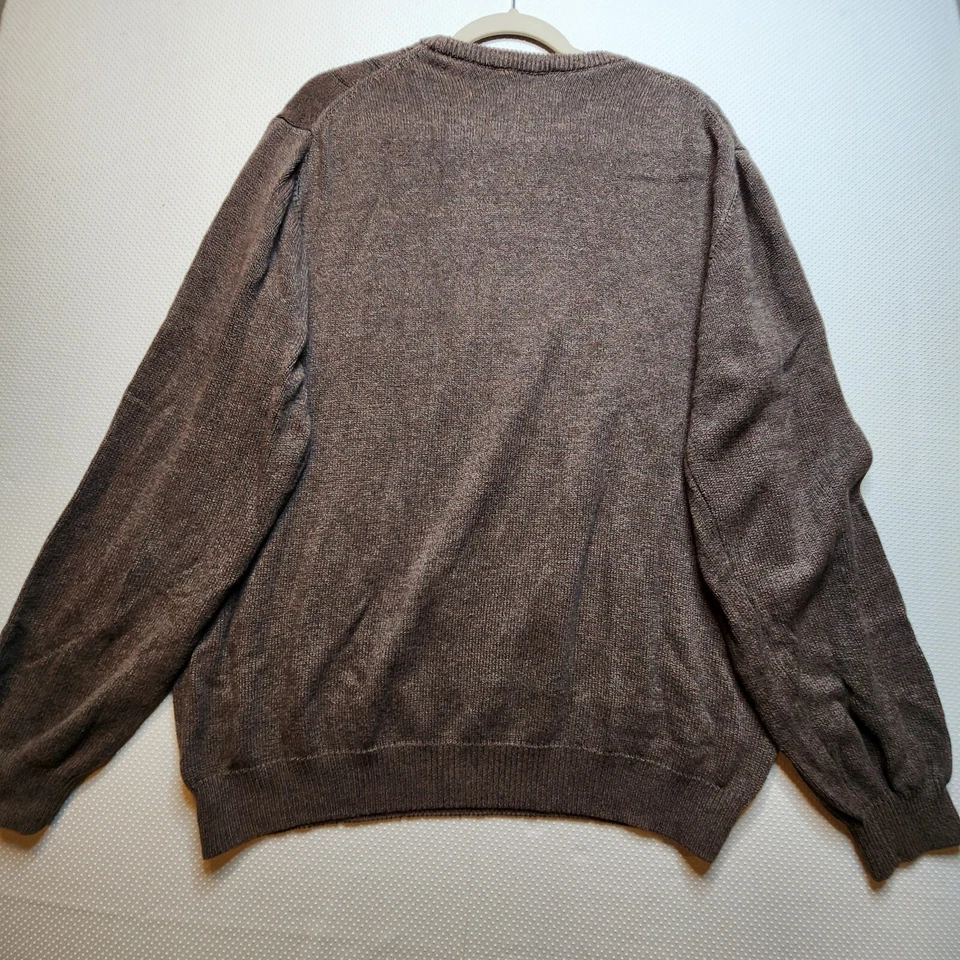 Suéter Lyle Scott Escocia Para Hombres Extra Grande Marrón Manga Larga Pullover Algodón Foto 3 de 4