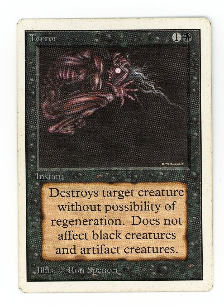 Magic the Gathering Unlimited Terror  MTG Black  MP