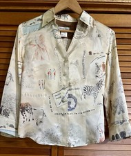 Gerard Darel 100 Silk Button Up Blouse Size 38