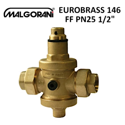 Riduttore di pressione acqua Malgorani EUROBRASS 146 FF PN25 1/2" bocchettonato