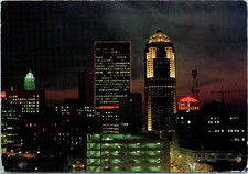 Des Moines, Iowa at Sunset Postcard Des Moines, Iowa at Sunset Postcard