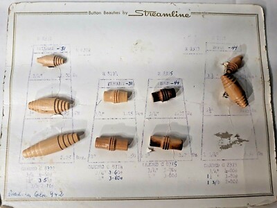 Vintage Buttons On Cards Lot Of 19 La Mode Streamline JHB