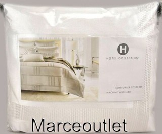 Hotel Collection Structure KING Duvet Cover & Pillowshams Set White
