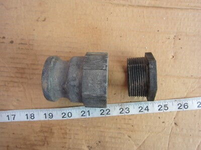 P-T NC15-A 1½'' NPT Poly Cam Lock Barded Hose Fitting w Reducer, Used