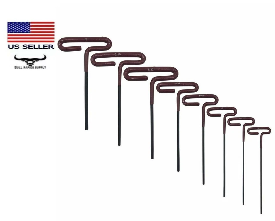 Steel T-Handle Hex Key 24 Piece Set SAE/Metric/Torx Color Coded Non-Slip Handles - Image 4 of 4