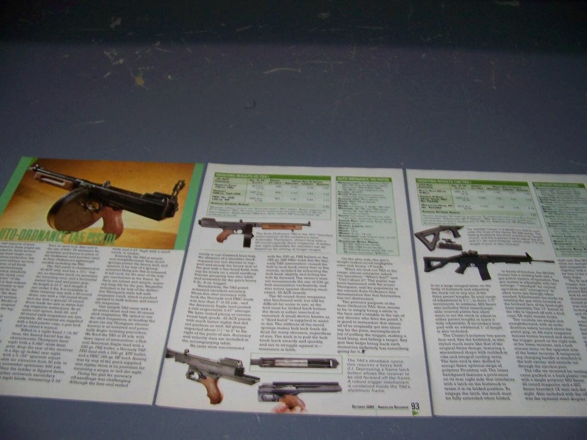 AUTO ORDINANCE TA5 PISTOL & SIG SAUER 556 CLASSIC..PHOTOS AUTO ORDINANCE TA5 PISTOL & SIG SAUER 556 CLASSIC..PHOTOS