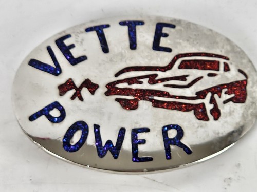 NOS 1979 "Vette Power" Mens Corvette Belt Buckle Uncle Duncle's Belts Buckles Co - Picture 10 of 11