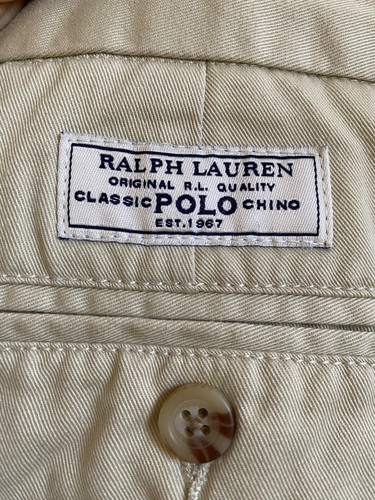 New Polo Ralph Lauren Khaki Shorts Boys 18. Chino Flat Front. - Picture 4 of 5
