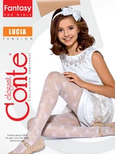 Conte Lucia 20 Den - Fantasy Thin Tights for Girls with a "flowers & polka dots"
