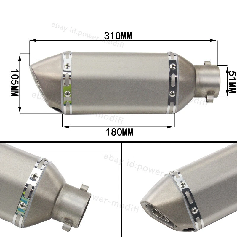 Silenciador de escape Scrambler 800 821 para Ducati Monster 797 2017-2023 tubo de enlace medio Foto 2 de 4