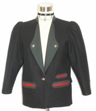 Black ~ Wool Women Austria Hunting Riding Walk Car Over Coat Jacket Eu40 12 M