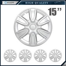 ECCPP Set of 4 Universal Wheel Cover Snap On Hub Caps For R15 Tires 15 inch Only
