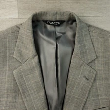Jos A Bank Sport Coat Men's 41R Wool Glen Check Plaid 2 Btn Single Vented Blazer
