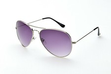 Occhiali da pilota Alpland occhiali da sole aviatore " TOP GUN " argento XXL lenti