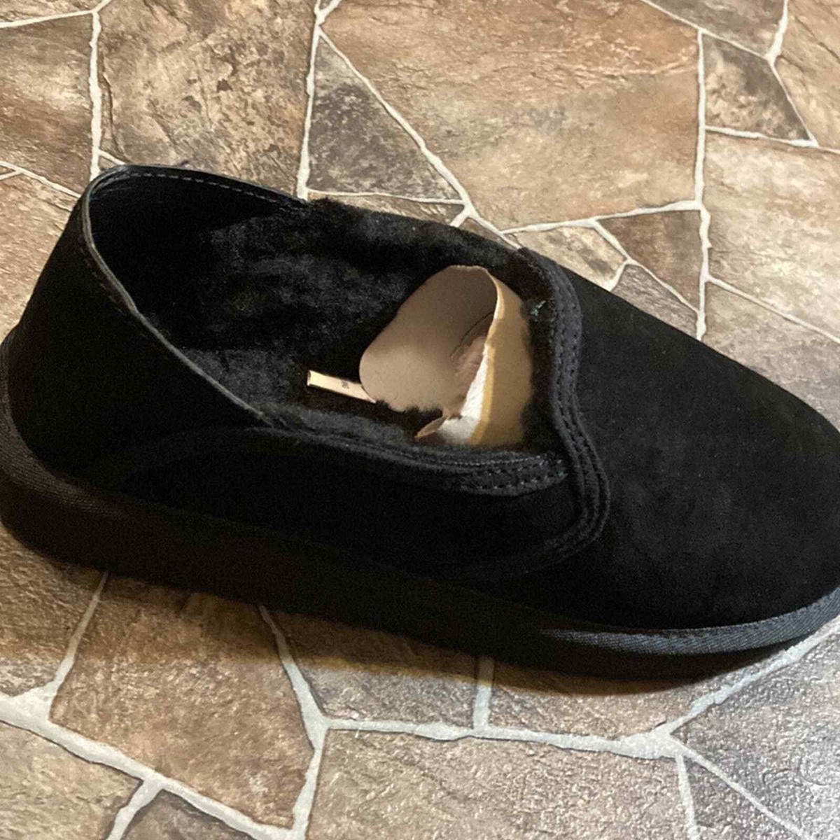 New Aussie Merino Black Byron Suede Men