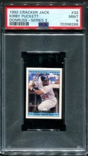 PSA 9 MINT 1992 CRACKER JACK DONRUSS KIRBY PUCKETT #32 TWINS SERIES 2 8286 B217