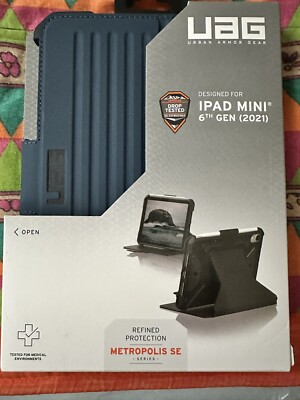UAG URBAN ARMOR GEAR METROPOLIS SE FOLIO CASE BLUE IPAD MINI 6 6TH GEN 8.3'' NEW