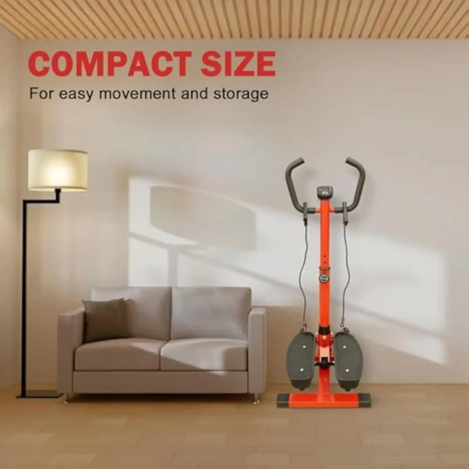 Mini Stepper Machine with Handlebar - Fitness Stair Stepper - Image 3 of 4