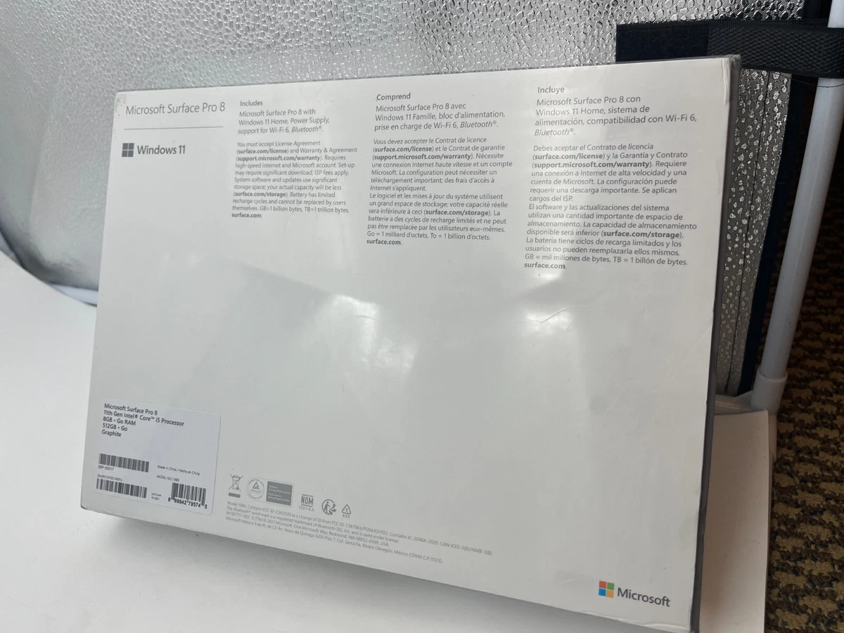 NEW - Microsoft Surface Pro 8 | 13 inch | i5/8GB/512GB - Graphite