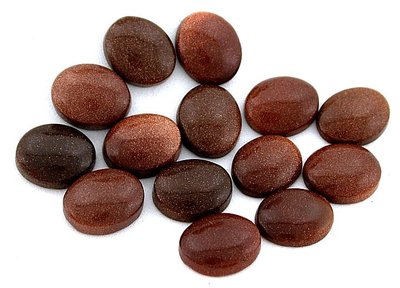 FOUR 12x10 12mm x 10mm Oval Brown Goldstone Cab Cabochon Gemstone Gem Stone GC1