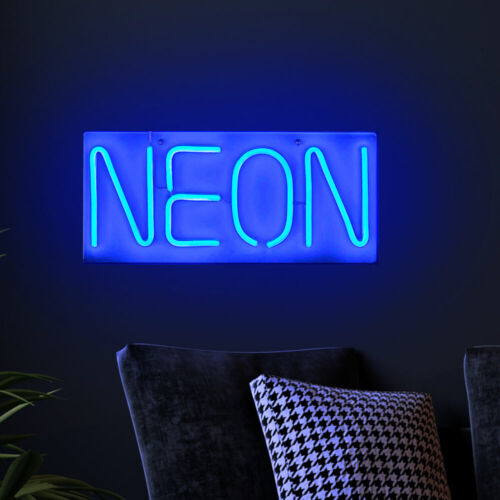 LED NEON Wandlampe Leuchte Deko Schild Gaming Party Wohnzimmer USB Blau 45CM - Bild 1 von 4