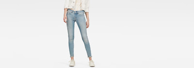 G-Star Lynn D-Mid Waist Super Skinny Jeans Hellblau 30in Leg