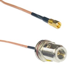 RG316 SMC FEMALE to N FEMALE BULKHEAD RF Cable Rapid-SHIP LOT
