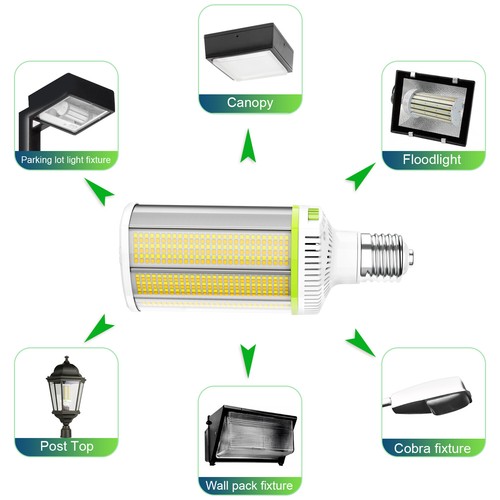 3CCT LED Shoebox Area Corn Light Bulb 120W Retrofit Kits Lamp E39 Rotatable Base - Picture 7 of 14