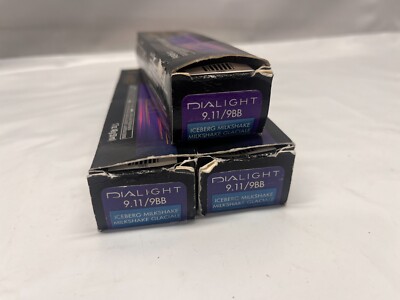 Lot of 3 - L'Oreal Dialight  9.11/9BB, Demi-Permanent Color, Boxes Damaged