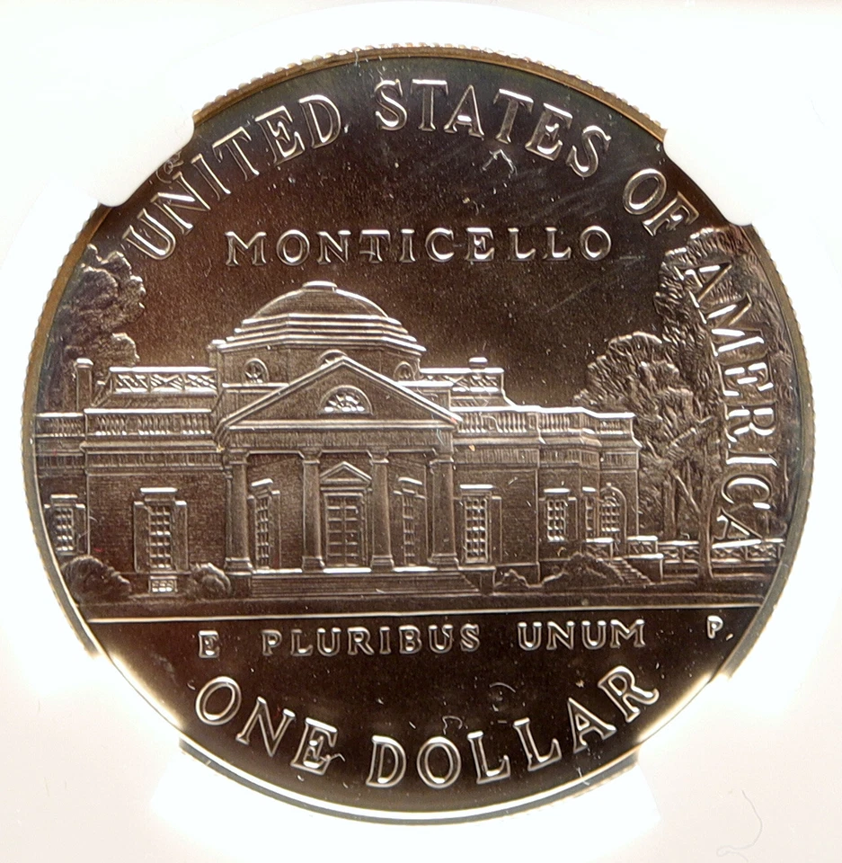 1993P UNITED STATES USA President Thomas Jefferson Silver Dollar Coin NGC i95560 - Image 2 of 4