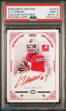 PSA 9/10 - 2022 Onyx Vintage CJ STROUD RC Red Ink On Card AUTO #/25