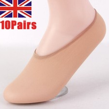 10Pairs Womens Girls Summer Invisible Trainer Socks Shoe Liners Non Slip Footsie